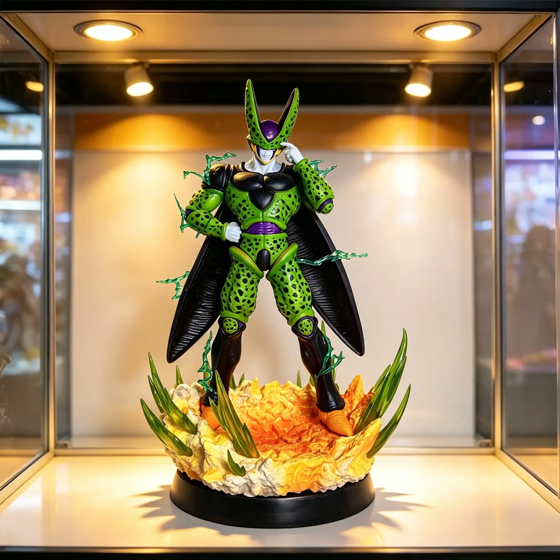 Dragon Ball Handmade Lightning Big Sandro Statue, Anime Collectible Model, Table Decorative Figure, Trendy Cartoon Scene
