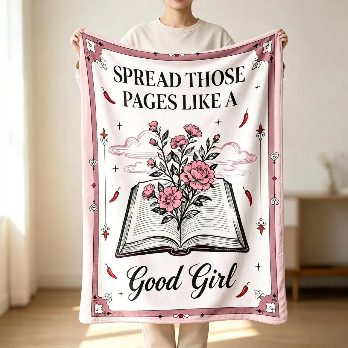BookTok Girl Dream Blanket For Readers Who Love Books Spicy Book Lovers Gift Good Girl Book Blanket Bold Design Reading Space Decor Throw Blanket For Birthday Book Club Adult And Children All Season Bedding Duvet Bed Sheets Comforter Set Cooling Blankets
