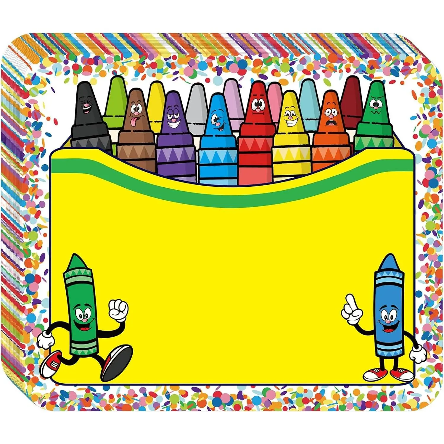 100 Pcs Back to School Name Tags Colorful Crayon Self Adhesive Name Tags Labels Sticker Classroom Crayon Decorative Sticker Labels for Themed Party Family School Office Conferences Home
