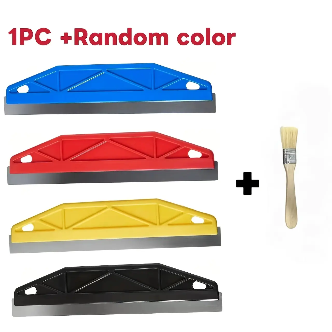2/4Pcs Professional Heavy Duty Paint Edging Brush, Putty Knife with Plastic Handle, Durable Plastic & Metal Wall Trim Tools, Includes Edging Knife & Brush, Ideal for Precise Edging, Wallpaper Cutting & Corner Treatment, Painter Supplies, Random Color ****