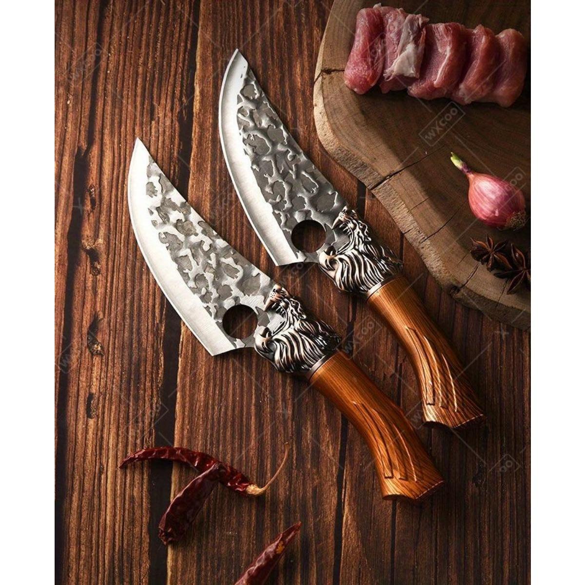 6pcs Professional Kitchen Chef Knife Set Stainless Steel Butcher Boning Knife Cutting Knives Fish Knife Utensils for Kitchen