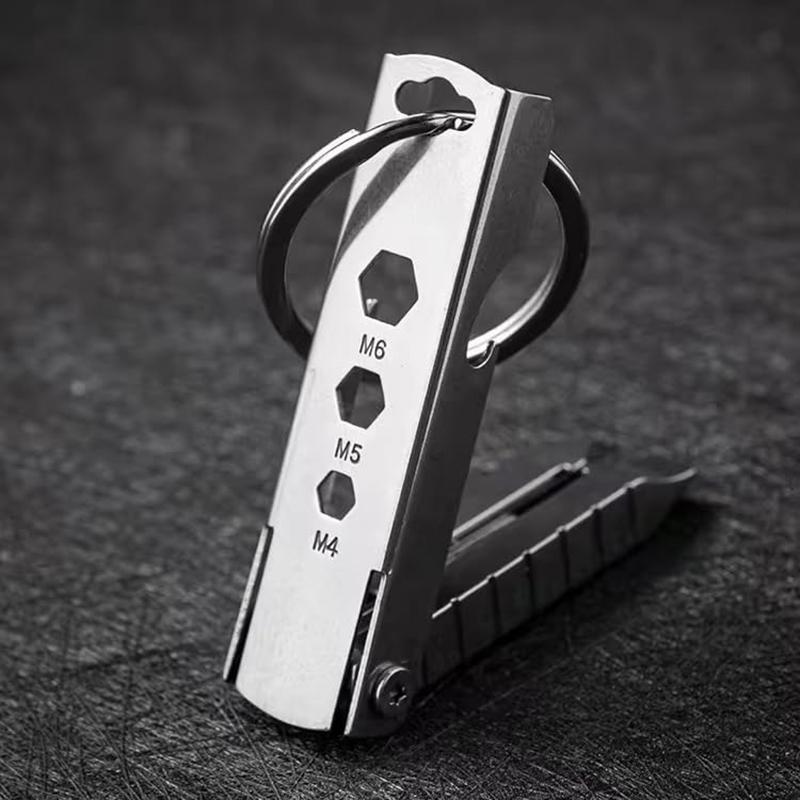 Stainless Steel Multifunctional Tool, Multitool with SIM Card Removal Tool, EDC Pocket Tool Set, Keychain Tool, Multitool for Home & Outdoor