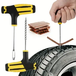 Complete Tire Patch Kit for Vacuum Tires, Quick Repair Tool for Motorcycles, Electric Bikes, Cars, Essential Tire Maintenance Gear