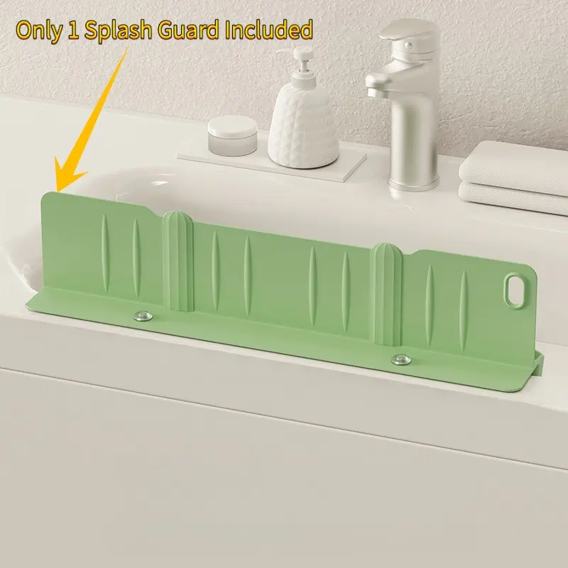 Three-In-One Sink Splash Guard with Sponge Rack, Lightweight Quick-Dry Drain Mat for Kitchen Bathroom, Waterproof Board, 1 Piece Set