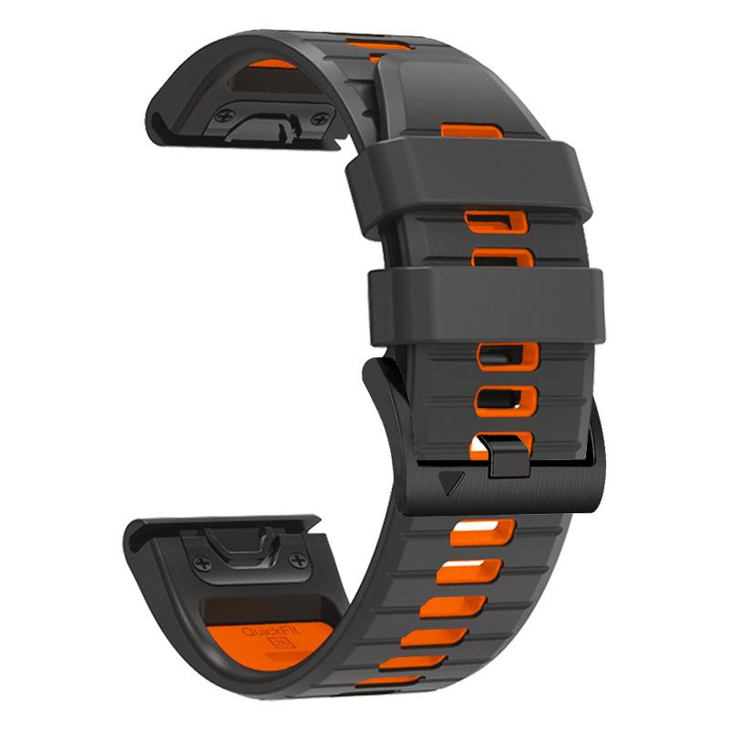 Suitable for Garmin Fenix7/7pro/6 dual-color quick-release silicone strap Fenix7x/7xpro/6x/5x wristband
