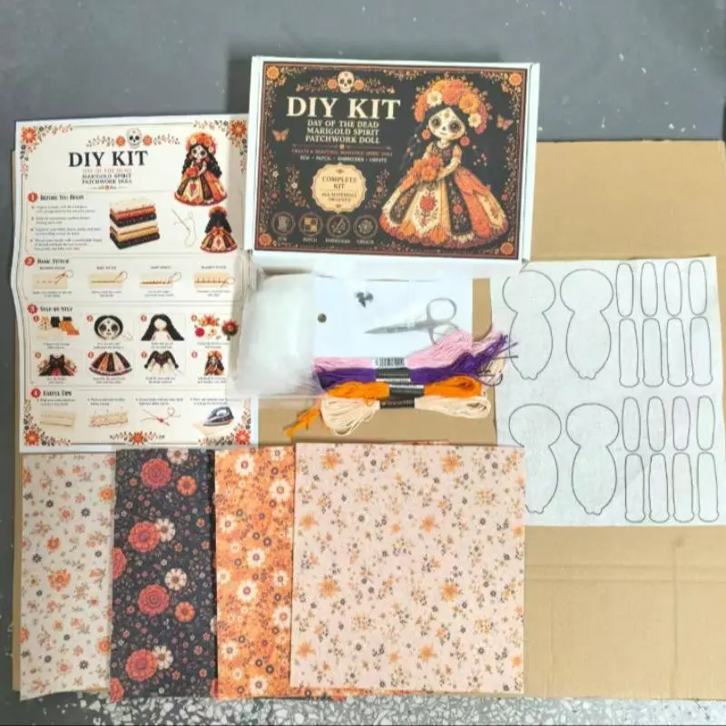 Halloween DIY Craft Kit, Patchwork Doll Making Set, Creative Halloween Decorations, Fun Handmade Materials for Kids and Adults, Complete Crafting Tools, Art Craft Kits