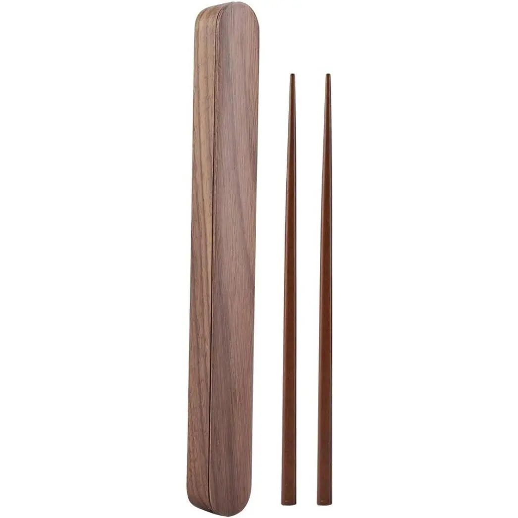 Wooden Reusable Chopsticks Storage Case Box for Sustainable Dining Utensils Convenient Use