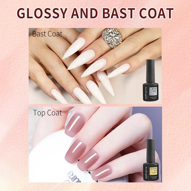 Poly Nail Gel Set, Polygel Nail Kit, 6 Colors Neutral Glitter Extension Gel Nail Enhancement Set with Nail Dryer Lamp, DIY French Design Nail Art Kit for Home Salon