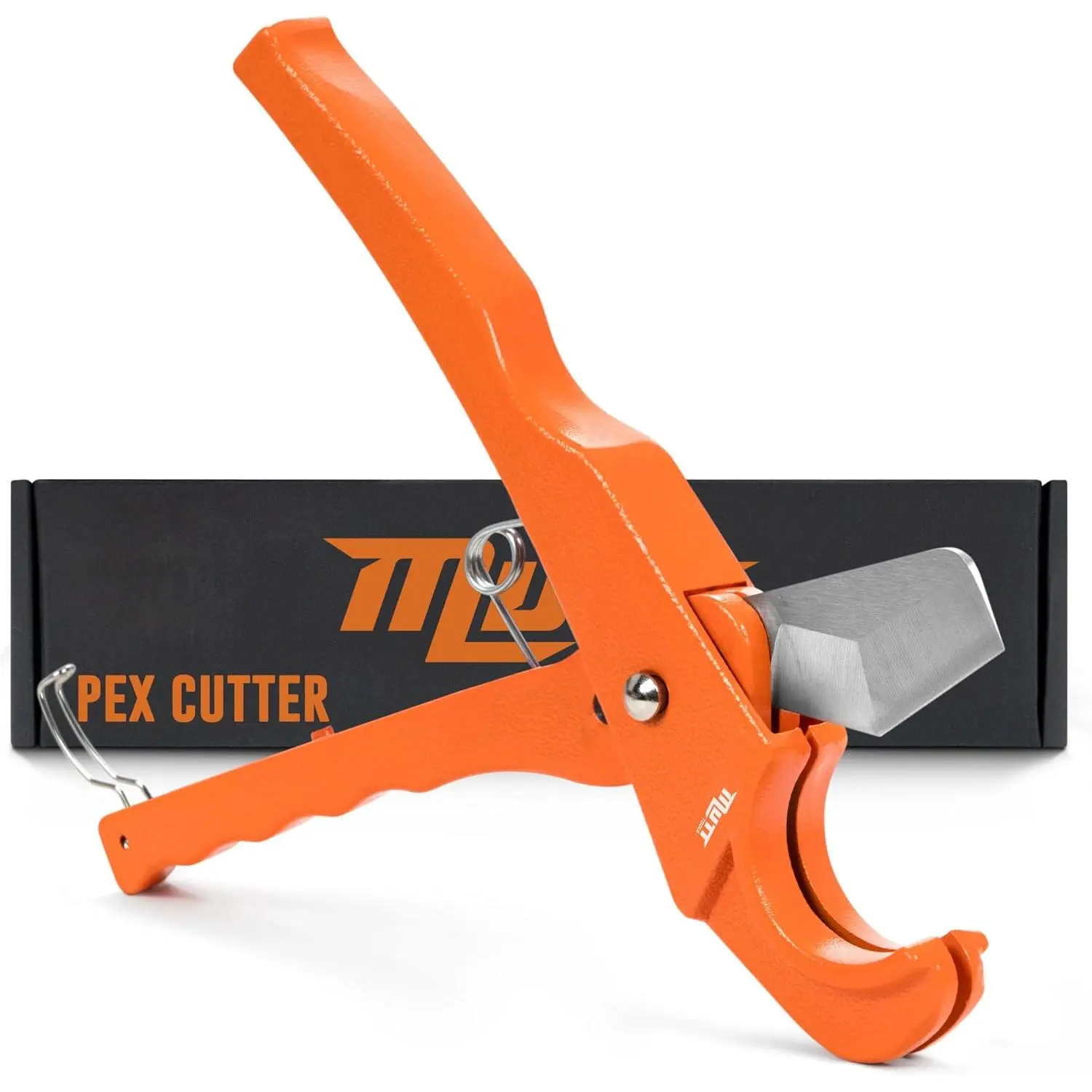 Heavy Steel Ratchet Cutter for PEX Tubing, PVC CPVC Tubing, 1/8 to 1 Inch Capacity, Clean Cut Hand Tool