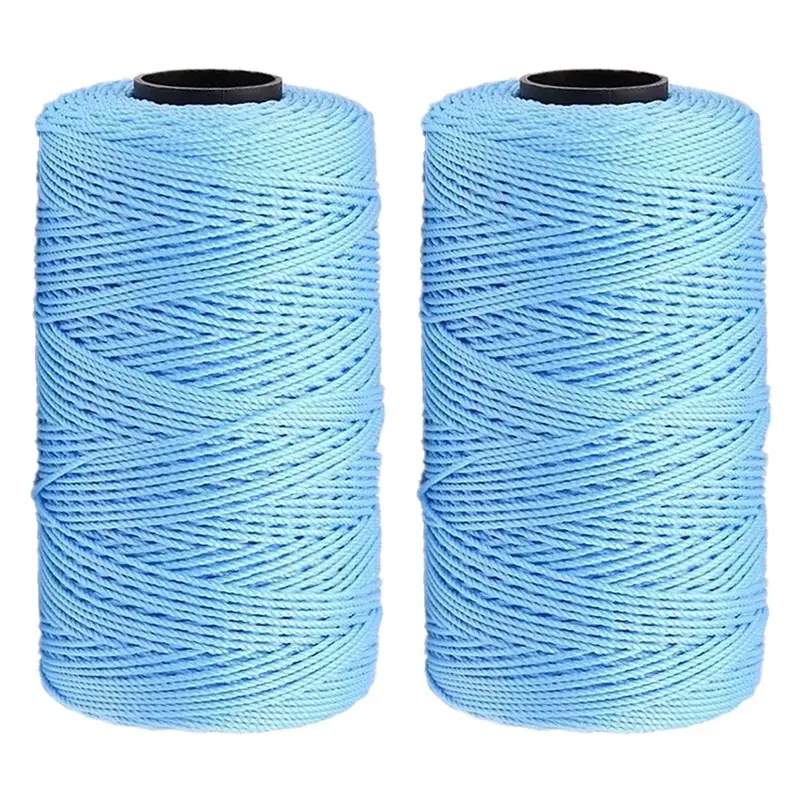 2-Pack 3-Strand Polyester Crochet Thread, Durable and Tight Weave, Ideal for Handmade Bags, Cushions, Hats, Beads, DIY Projects