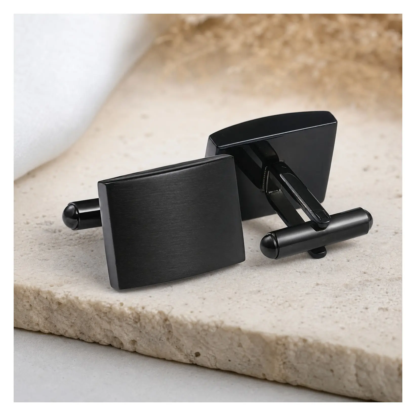 Stainless Steel Cufflinks for Men Tuxedo Cufflinks and Studs Set - Classic Custom Cuff Links for Wedding, Business, Formal EventsGift