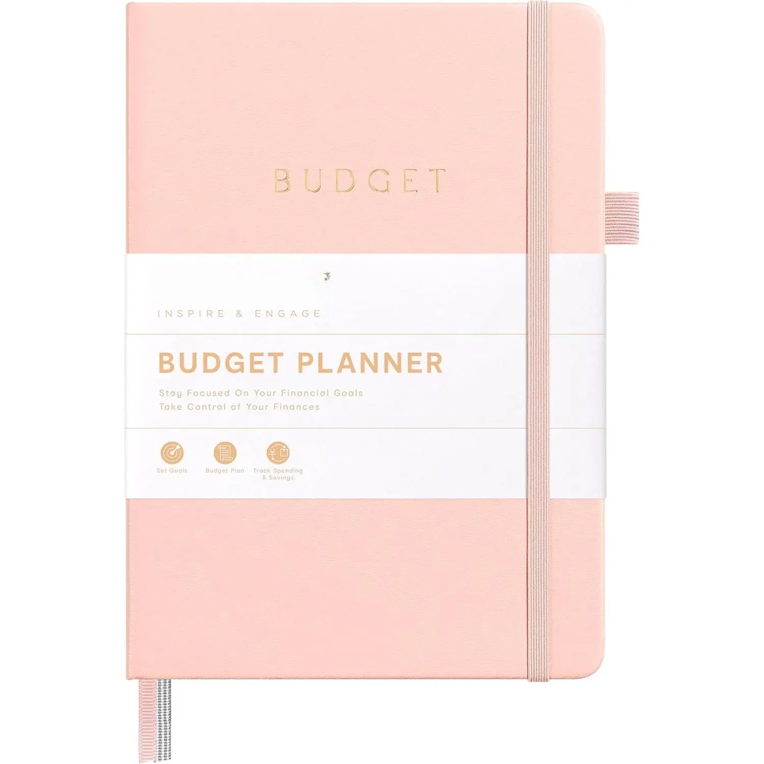 And   Budget Planner, Budget Book with Expen  Notebook, Undated Financial Planner & Monthly Bill Organizer to Manage Your  - A5 Hardcover (Pale )