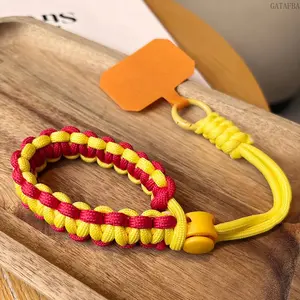 Hand-Woven Phone Wrist Strap - Adjustable Anti-Lost Lanyard with Universal Patch, Durable Multi-Color Accessory for Phones, Keys, Sports & Outdoor Use, Accessories