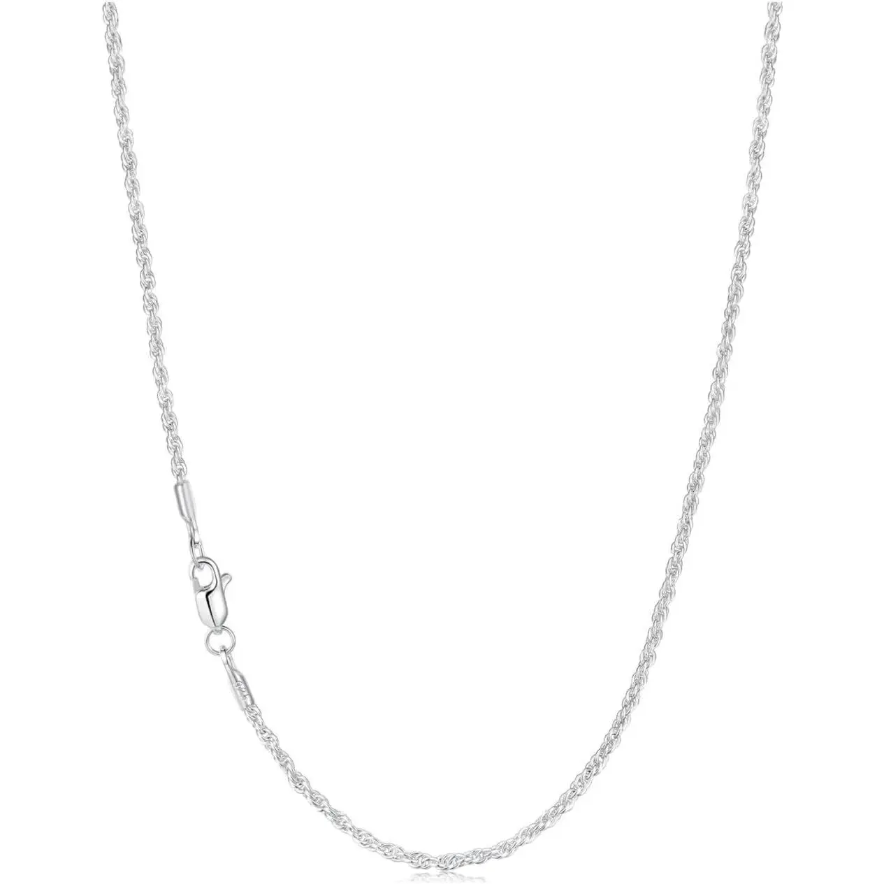 Plated Chain Necklace for Women - 1.5mm Twisted Rope Chains,  Soft Sturdy Necklace 16 18 20 22 24 26 Inches  Gifts for Women Men