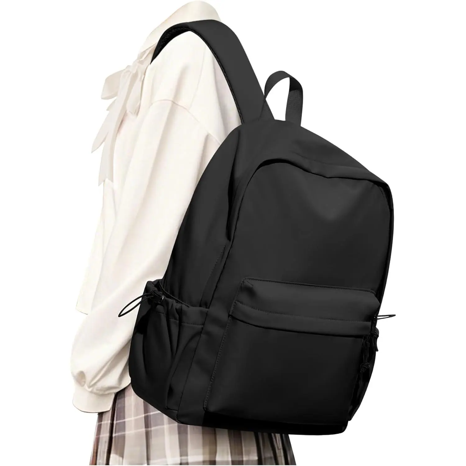 Black School Backpack For Girls Boys High Middle school college Backpack Bookbag Cute Aesthetic Backpacks Lightweight Bag  Work Gym Casual Daypack Backpacks For Men Women