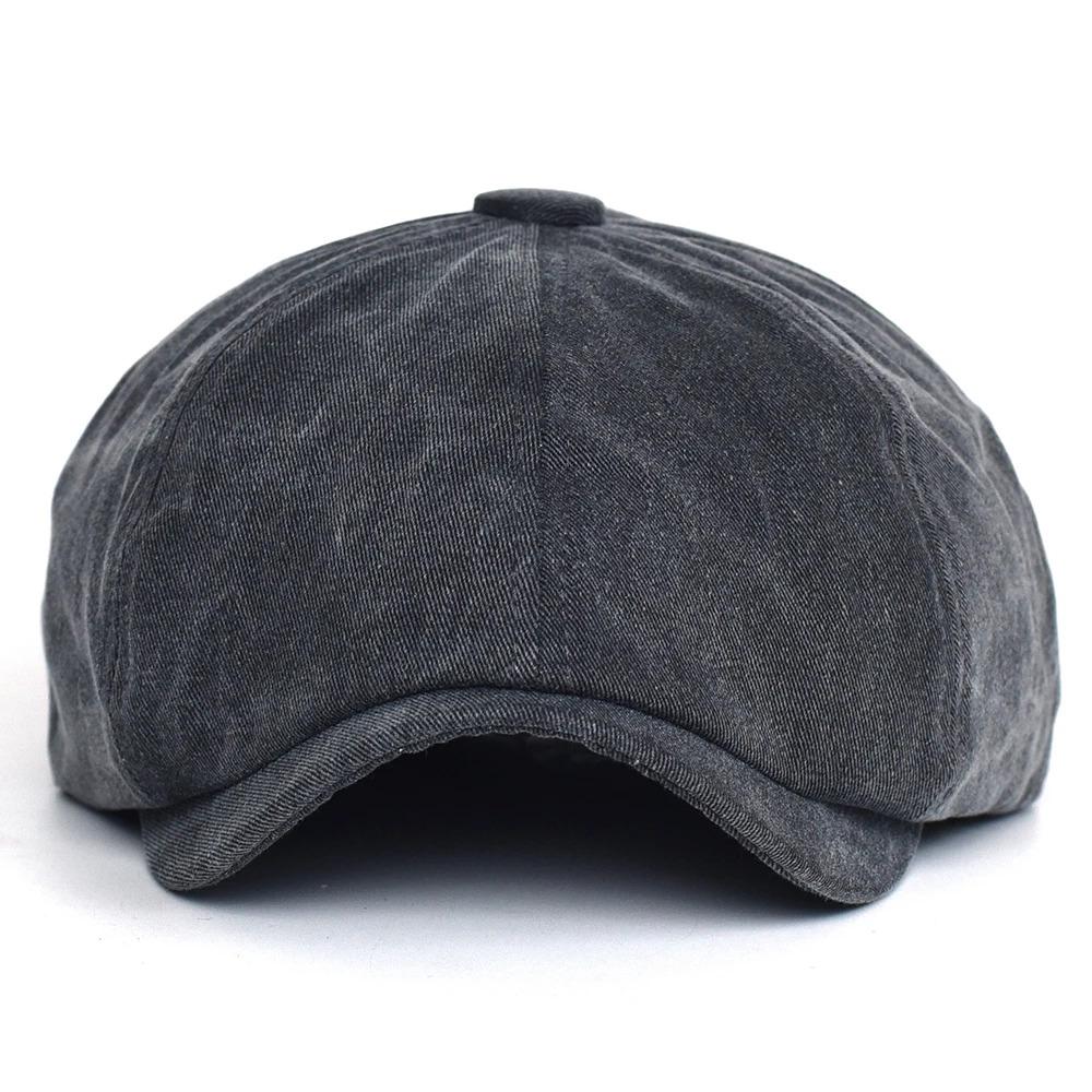 Unisex Four Seasons Cotton Newsboy Caps Men Women Octagonal Hat For Male Detective Hats Retro Flat Caps