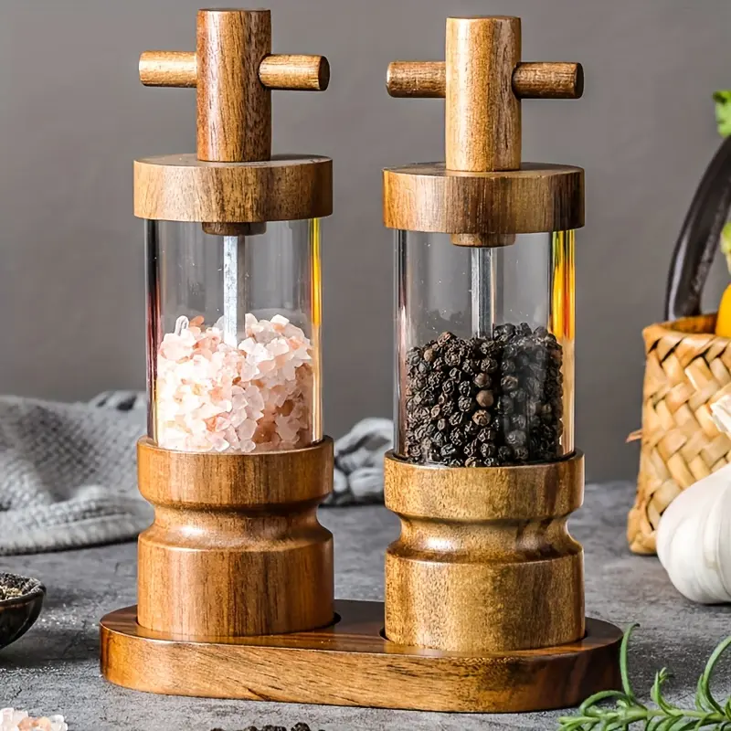 1pc Creative Manual Coffee Grinder Acrylic Clear for Home Kitchen Adjustable Coarseness Handheld Coffee Mill Fresh Grinding Device