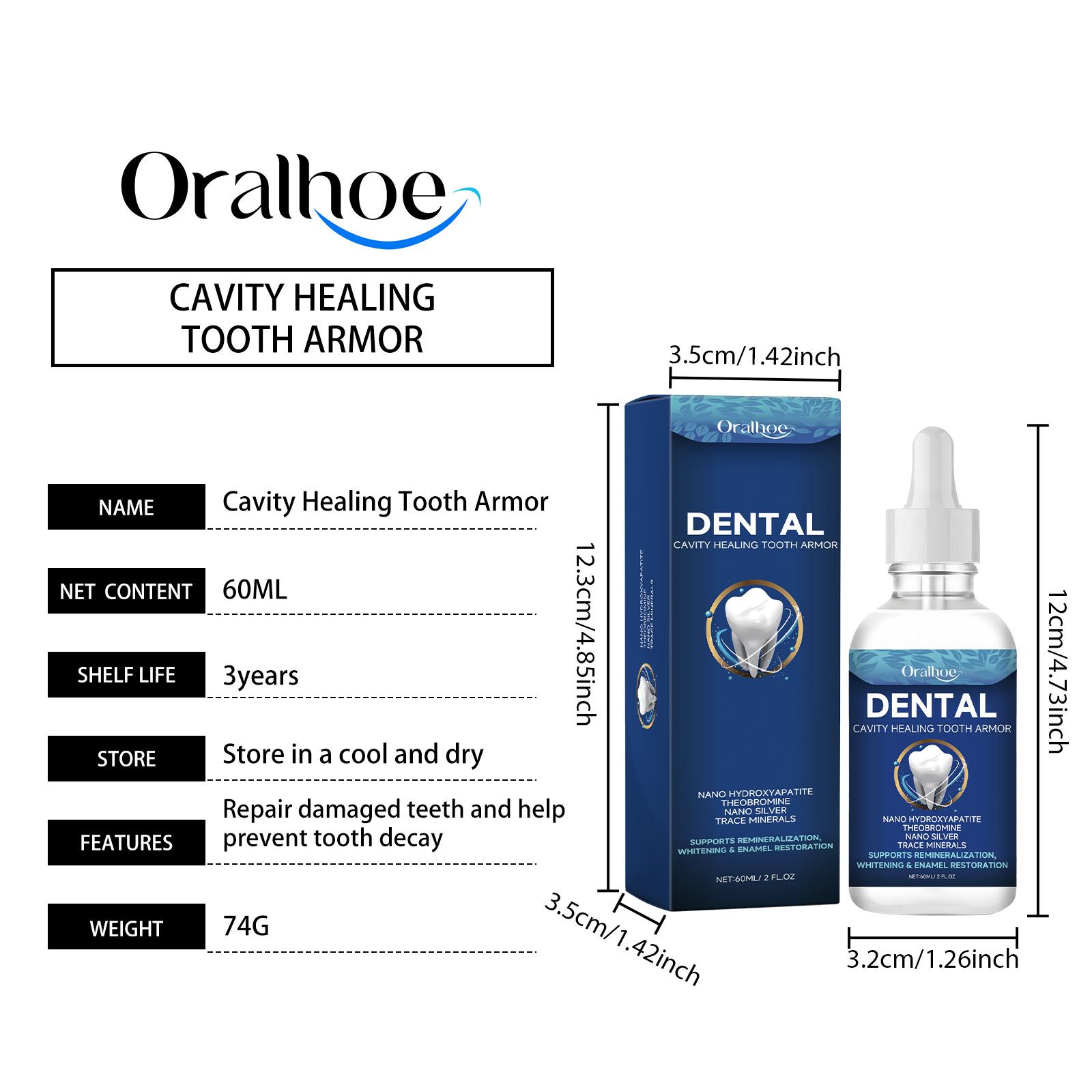 Oralhoe Tooth Care Solution Gum Care Deep Cleaning Yellow Teeth Stains Oral Care Essence tooth armor Brush Antibacterial Mouth Hygiene Kit