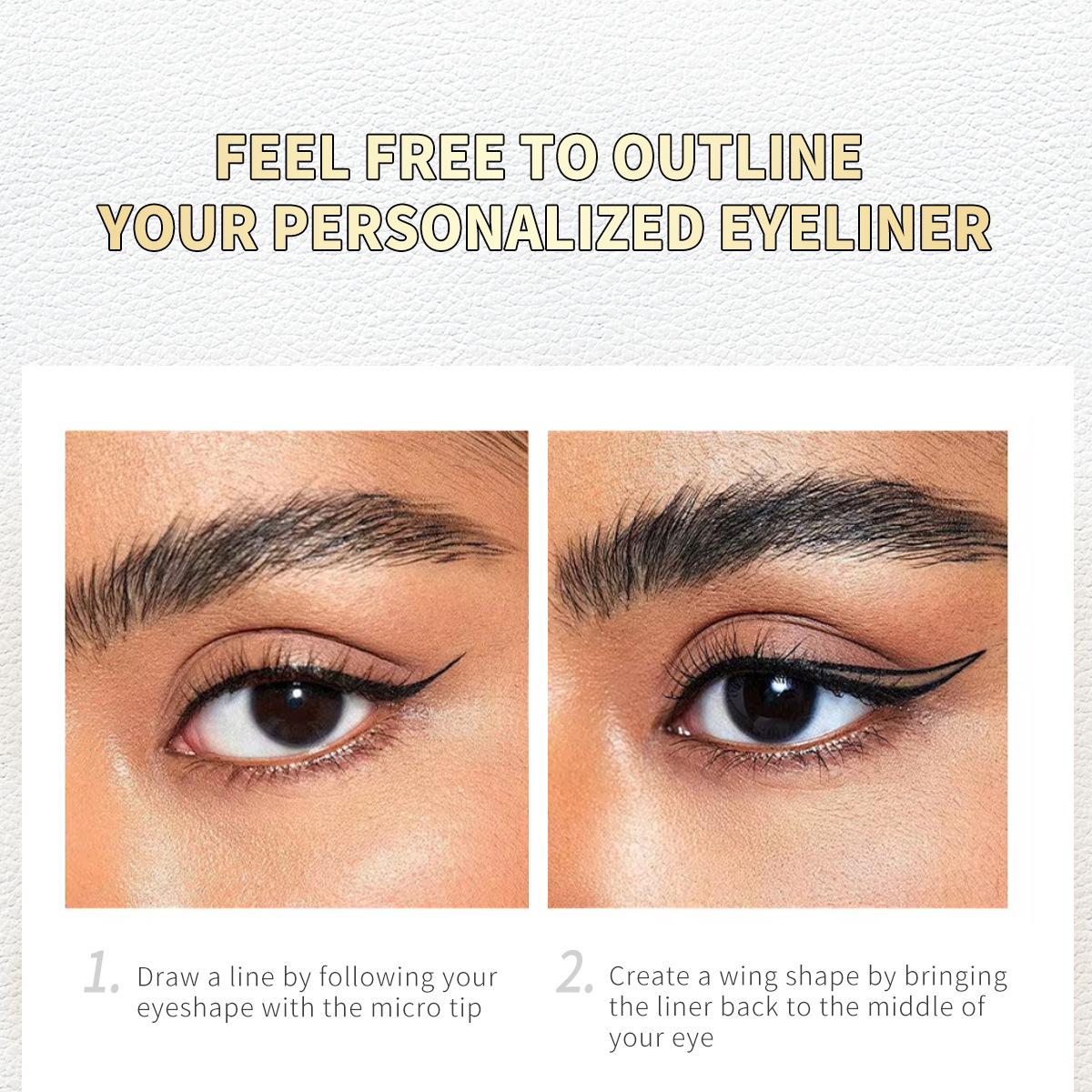 Waterproof Lambskin Eyeliner Pen – Smudge-Proof Long-Lasting Smooth Thick Tip for Defined Eye Looks, All-Day Wear & Simple Beginner Use - Women’s Daily Eye Makeup Tool, Cosmetics & Professional Beauty Tools