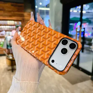 LUMN Studio 2-in-1 TPU+PC Shockproof Phone Case, Optional MagSafe Magnetic Ring, Parisian Dogtooth Vintage Chevron Print, Raised Edge Screen & Lens Cover for iPhone 11-17 Pro Max Plus, Samsung S23-S25