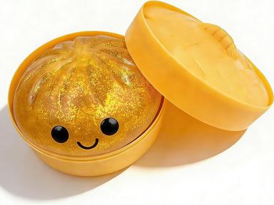 Creative glitter bun squashable toy, shaped like a real bun, filled with dazzling glitter. Soft and bouncy, it won't deform even after repeated squashing, making it an ideal stress-relieving toy and creative gift.