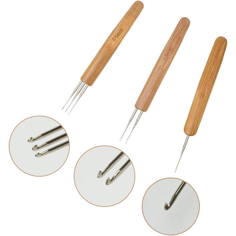 5 count Dreadlock Crochet Hooks Tool Crochet Hooks for Dreadlocks Crochet  with Lnterlocking Tool Hair Instant Loc Tool (0.5mm)