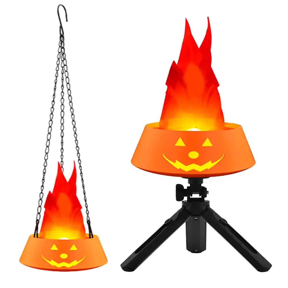 1800mAh Rechargeable Flame Light, Desktop/Hangable Mount, Atmosphere Decorative Lamp, Pendant Light for Bedroom, Home, Festival, Halloween Decoration
