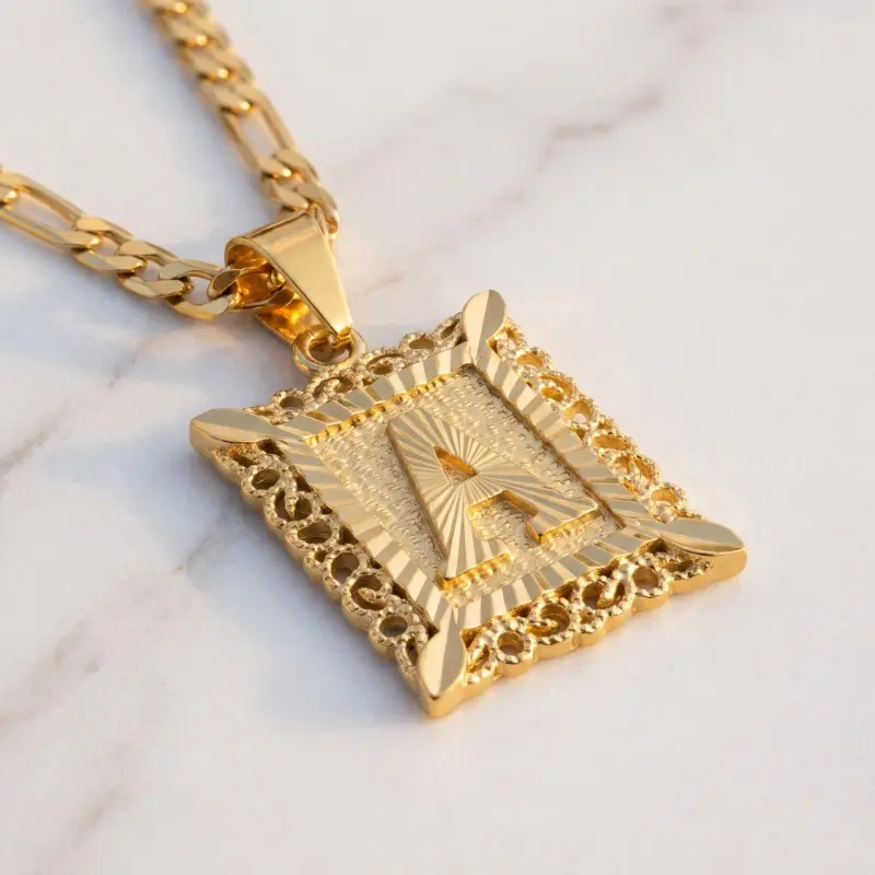 Women's Personalized Alphabet  Necklace - Stainless Steel, Copper, Alloy, Polished Electroplated Choker -   for Daily Wear, Sweater Accessory Gift,  Necklaces,   Necklaces