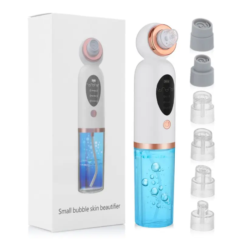 Dual Tank Hydraulic Dirt Remover Vacuum Machine, Wet Suction Pore Cleanser, USB Rechargeable, 5 Replaceable Nozzles, Home Skin Therapy