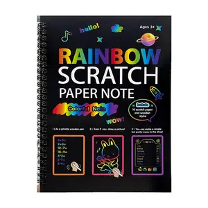 🔥 2 Magic Scratch Book! No paints or brushes needed. Simply scratch to reveal vibrant rainbow patterns. Fun DIY scratch art notebook for kids, creative doodle supplies, perfect for kindergarten art activities. #ScratchBook #KidsArt #DIYCrafts