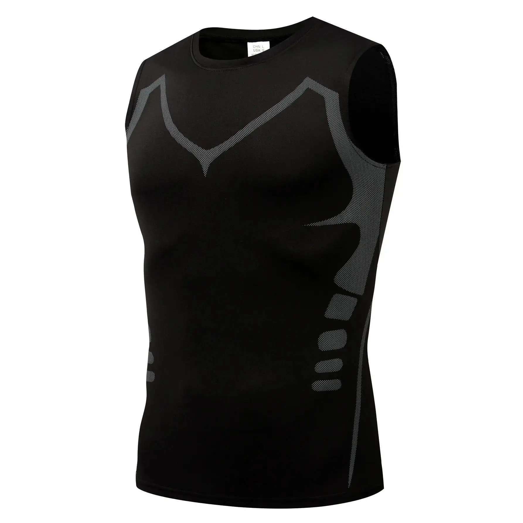 Men Sports Vest,quick Drying Moisture Absorption Breathable Base Fitness Compression Clothes,digital Print Sleeveless Sweatshirts for Basketball Training Running Cycling