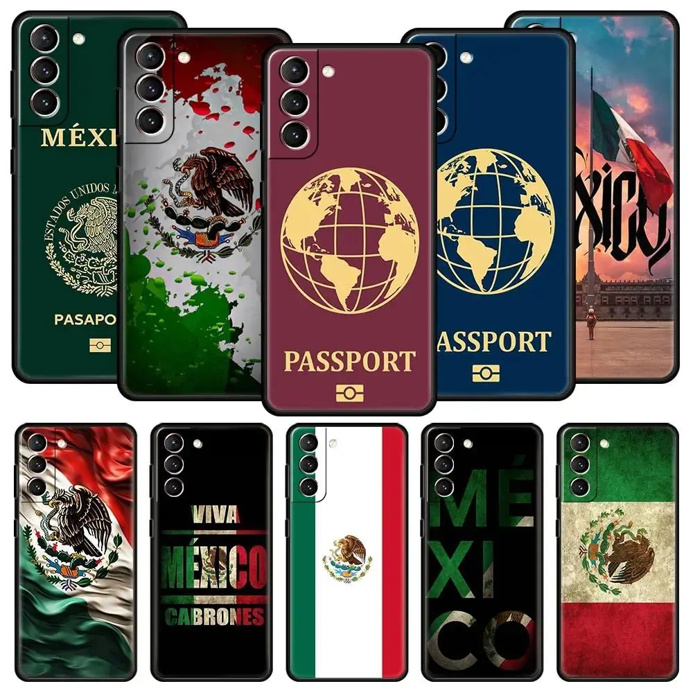 Mexico Passport Phone Case for Samsung Galaxy S26 S25 S24 S23 S22 Ultra S21 FE 5G for Iphone 17 16 15 14 13 12 11 17Air Plus Pro Promax Soft Silicone Cover