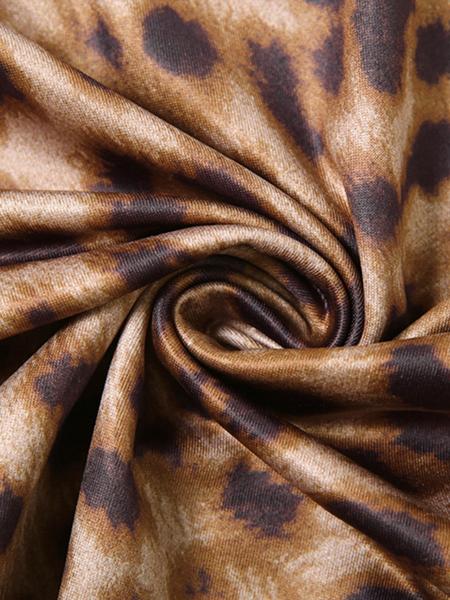 Sexy Leopard Print Backless Lace Up Dress, Summer Fashion Slim Fit Sleeveless Bodycon Dress, Women's Casual Party Wear