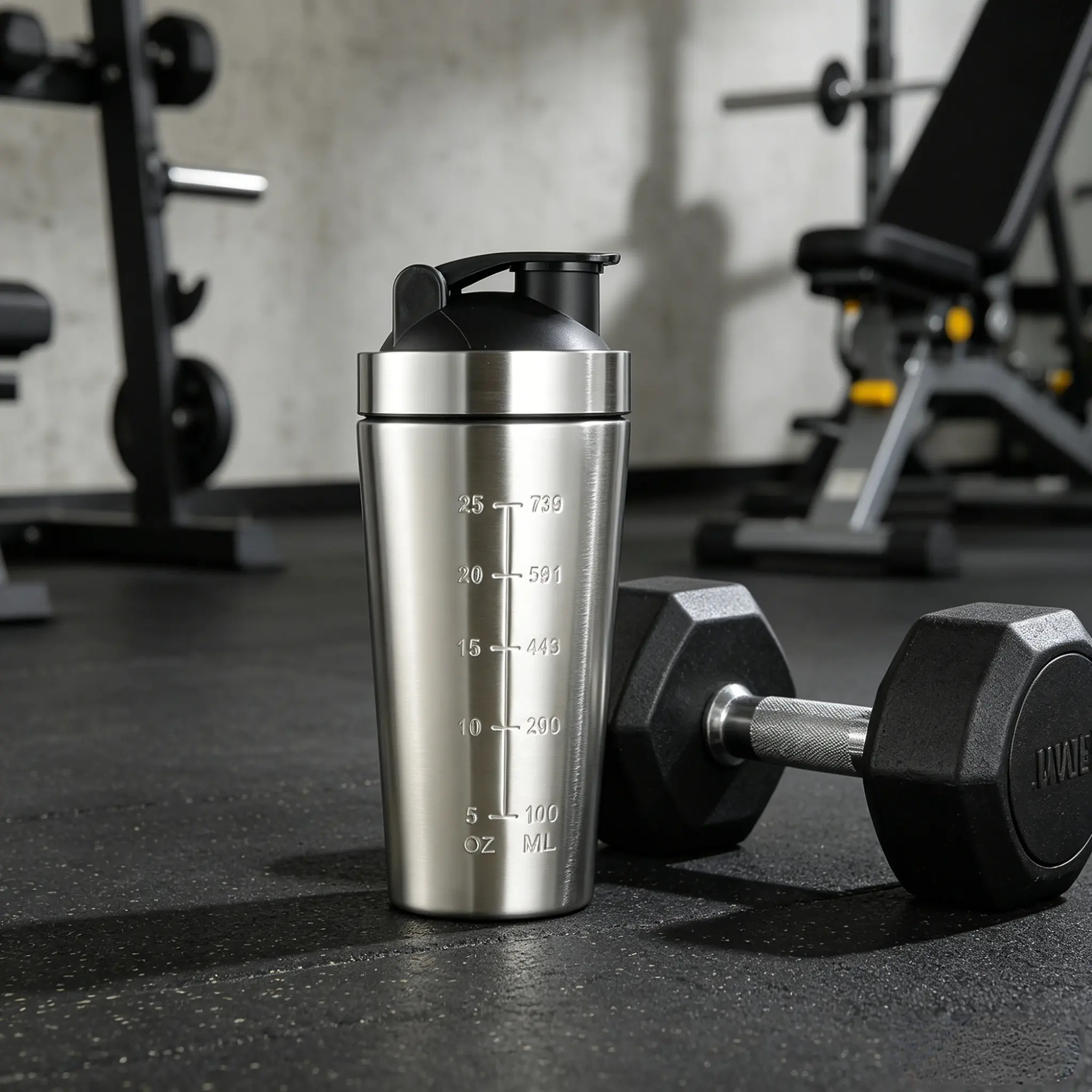 Stainless Steel Shaker Cup, Portable Single Layer Design, Ideal for Sports and Outdoor Activities, Perfect Coffee Mug, Shaker Bottle