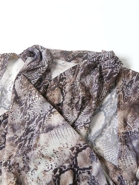 Women's Snake Print Halter Neck Dress, Sexy Backless Bodycon Midi Dress, Fall Fashion Sleeveless Party Dress, Casual Wear