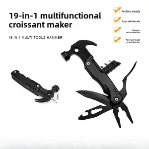 19-In-1 multi-functional folding hammer, outdoor camping portable universal hammer integrated tool, claw hammer pliers