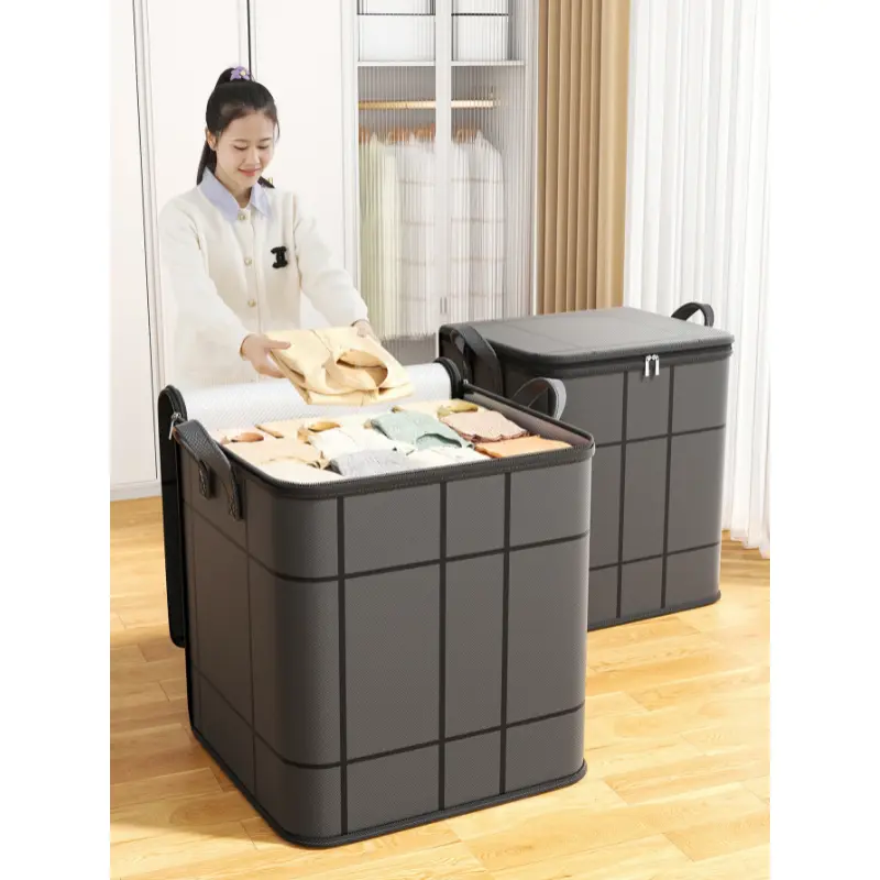 Large capacity clothing storage bag Blanket comforter dust bag closet space saving bag Moving bag Clothing storage basket