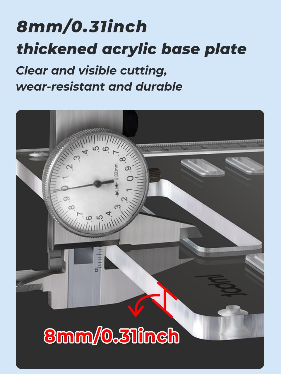 IMBOT Cutting Machine Transparent Base Plate 0.8cm Acrylic Material with High-definition Scale Durable And Wear-Resistant Cutting Machine And Circular Saw Accessories