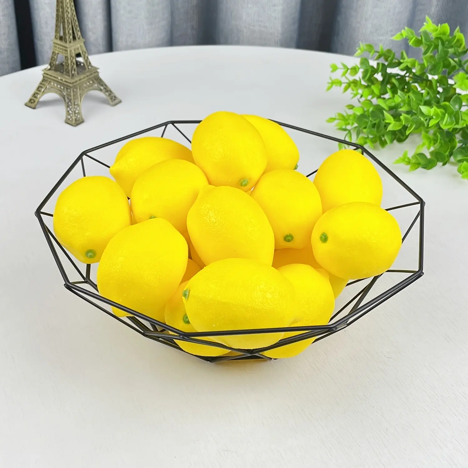 18-Piece Artificial Lemon Foam Set, Decorative Ornaments Fake Fruits Vegetables for Home, Party, Exhibition, Various Rooms