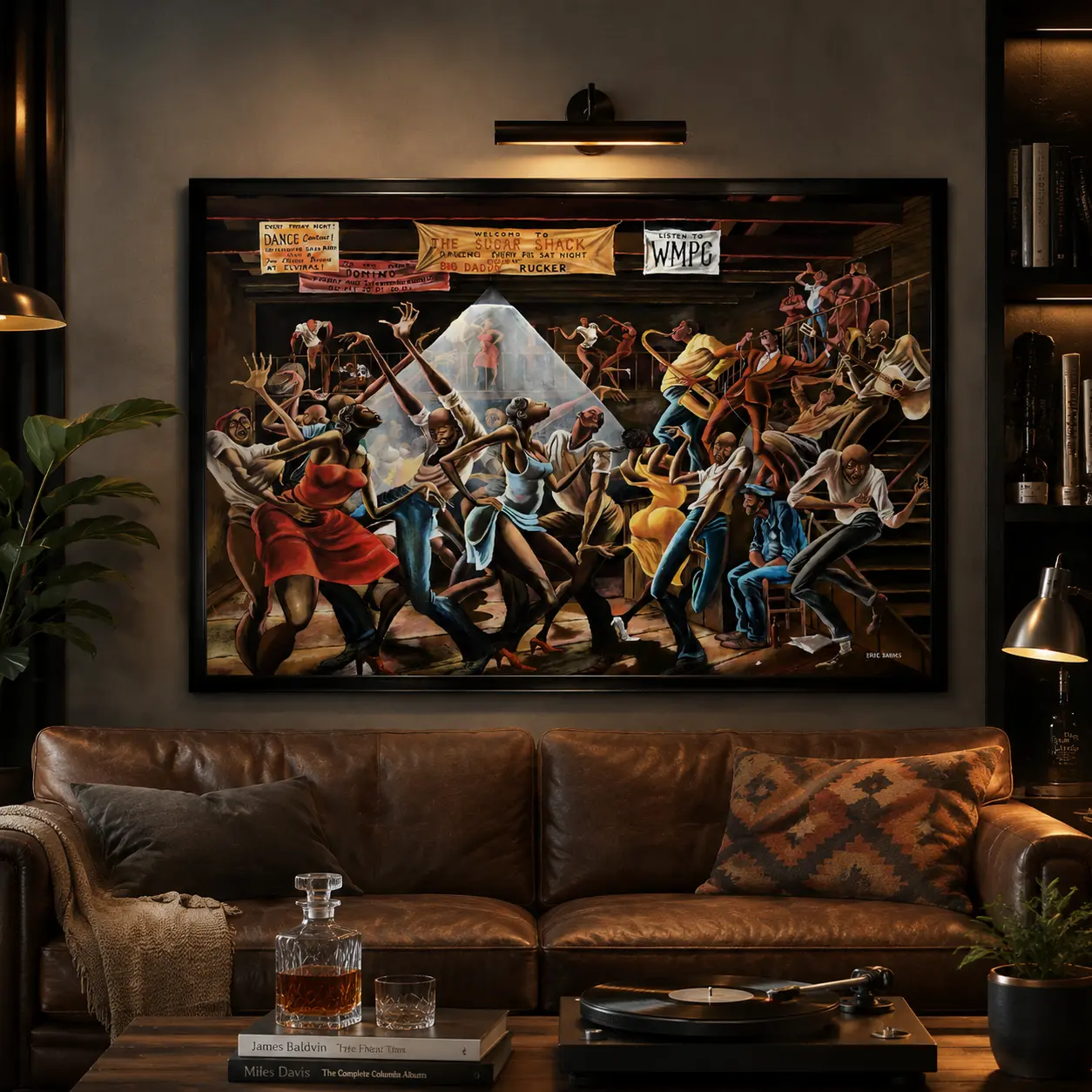 African American Wall Art Vintage Canvas Print Cultural Artwork Modern Fine Art Decor for Living Room and Bedroom