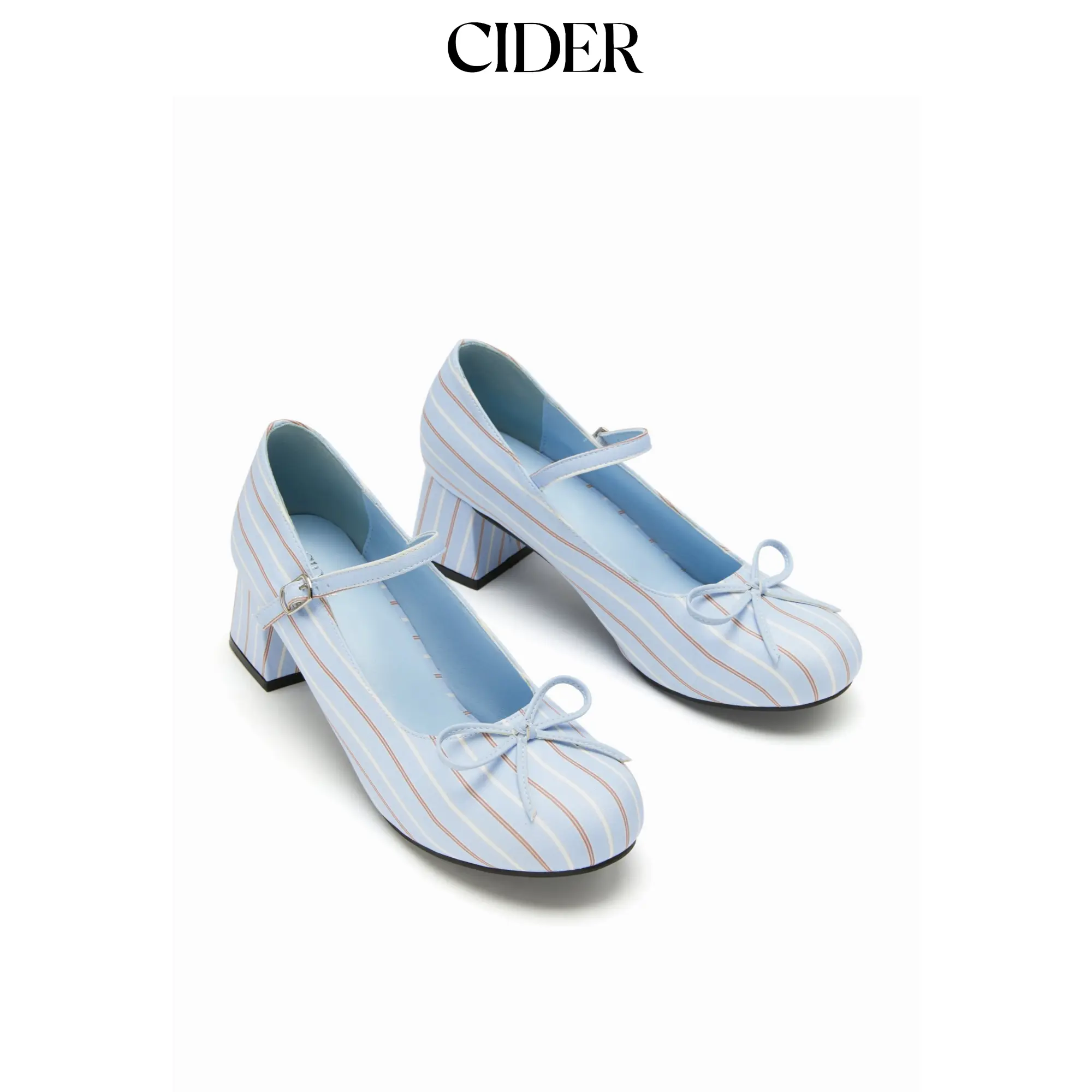 Cider BOWKNOT CHUNKY HEELED MARY JANE SHOES SohoChic