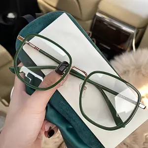 Vintage Hexagonal Glasses - Full-Frame Metal Glasses, Square Frames, Lens-Free, Lightweight and Durable, Unisex, Fashionable Accessory, Suitable for Casual or Formal Occasions, Modern Glasses, High Quality, Fashionable Glasses, Unisex Glasses