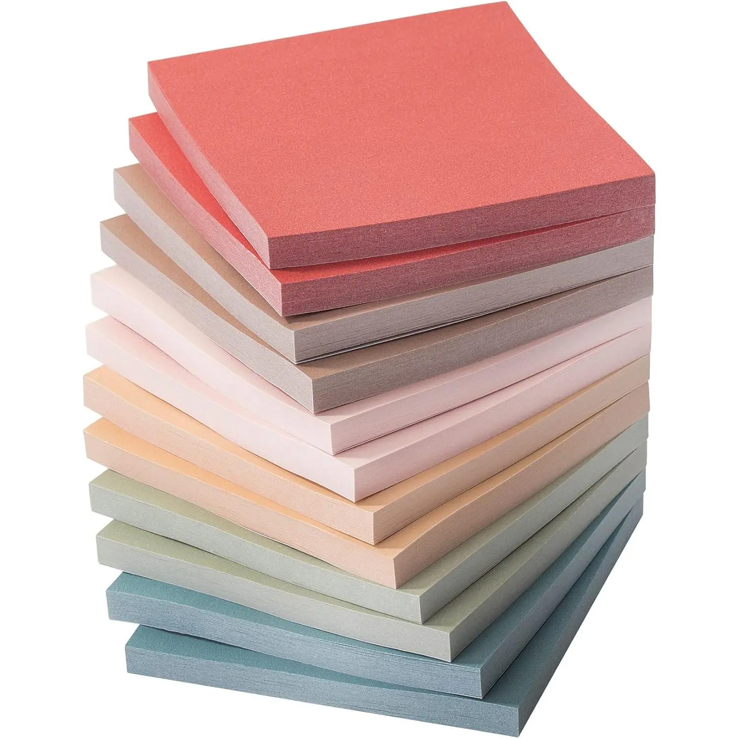 Sticky Notes, 3"x3", 12 Pads, 600 Sheets, Vintage Colors| Sticky Notes Bulk, Self-Stick Note Pads, Perfect for Office, School, Home, Study & Organization