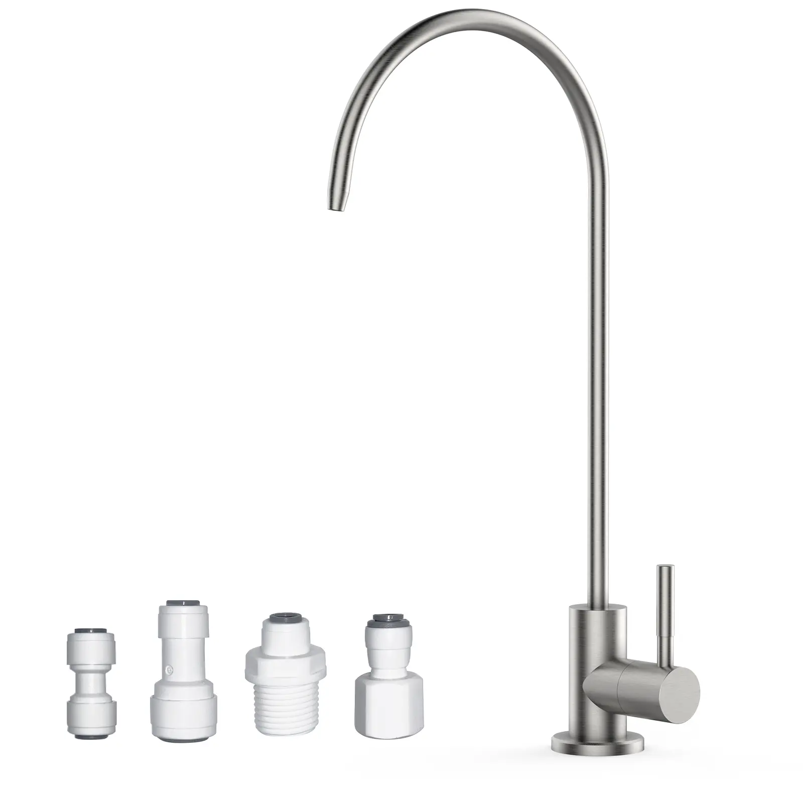 Kitchen Drinking Water Faucet - 100% Lead-Free, Stainless Steel 304, Compatible with Filtration Systems