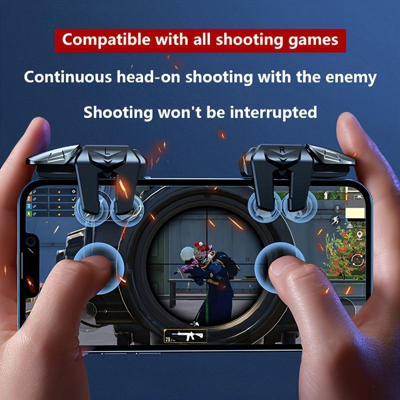 PUBG Mobile Triggers Combo, L2R2 4 Triggers Mobile Phone Controller for PUBG/Fortnite/Call of Duty/Rules of Survival, Aim & Fire Trigger for iPhone & Android Phones