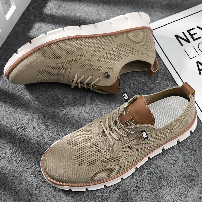 Men's Business Low Top Minimalist Sneakers, Casual Trainer Breathable Comfortable Formal Shoes, Fashionable Lightweight Shoes for Daily Wear #GLOBAL PICKS