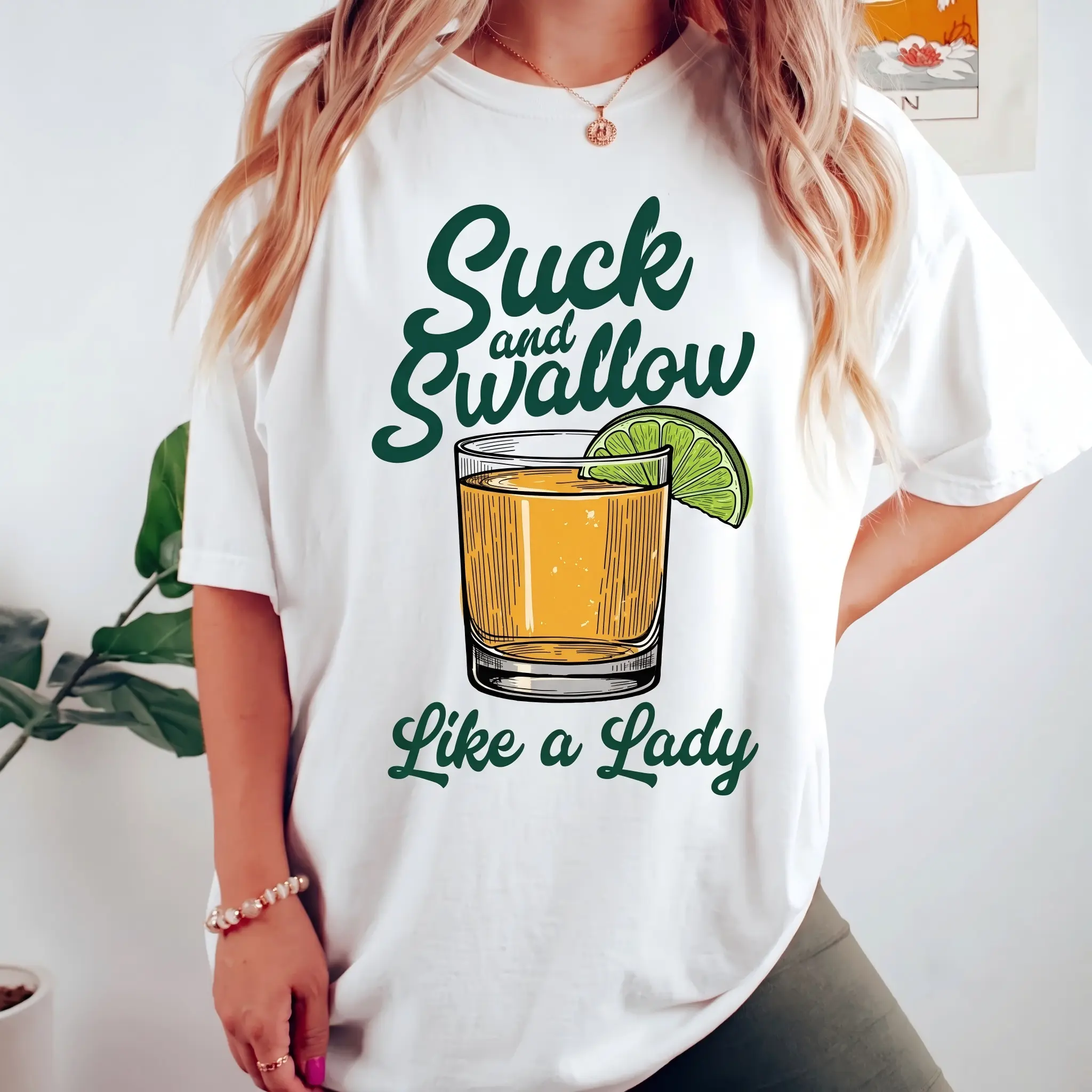 Women's Casual Short Sleeve Round Neck Funny Tequila Shirt - Raunchy Drinking Tee, Bachelorette Gift, Comfort Colors Party Top - Cold Wash Clothes for Leisure Outdoor Recreation