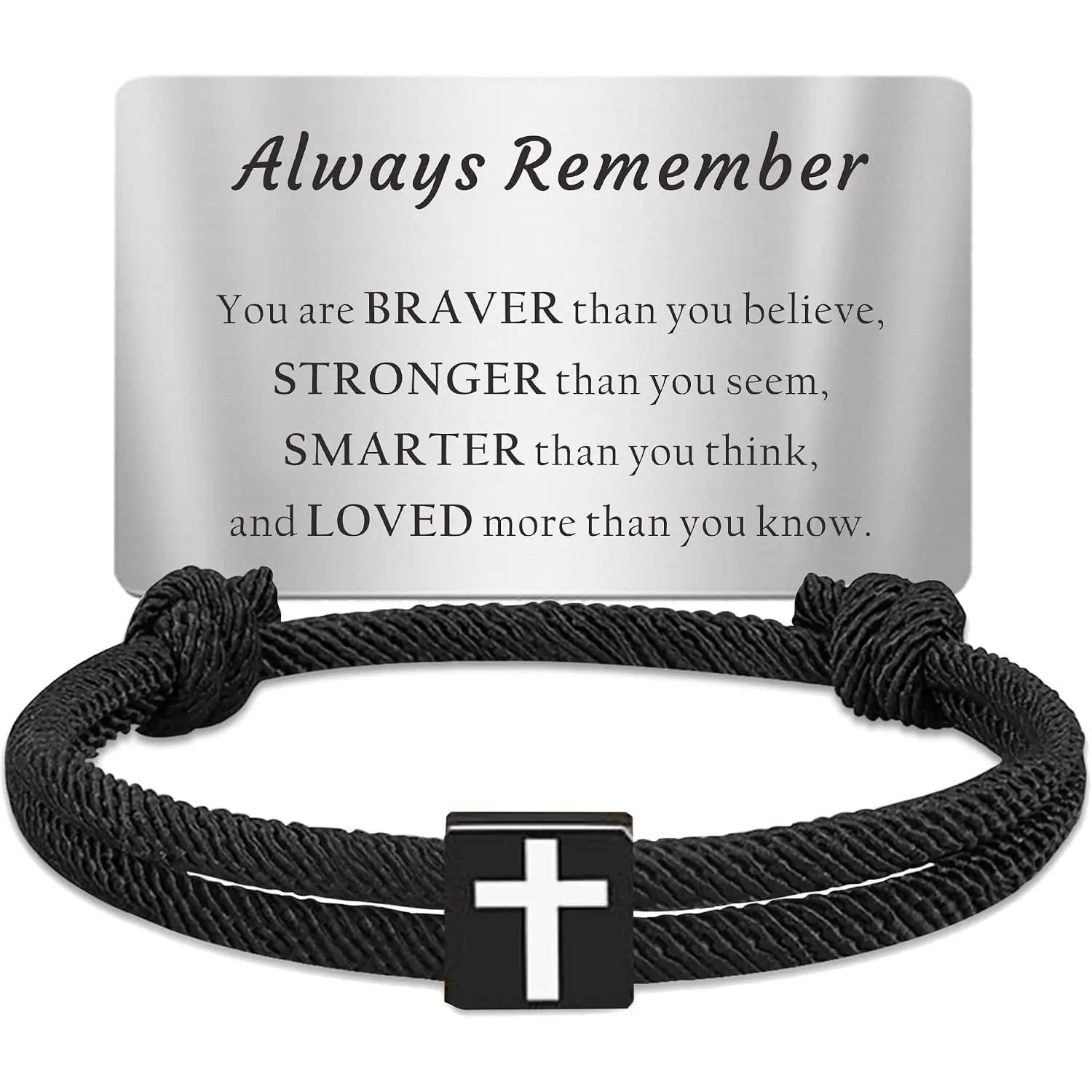 Bracelet for Boys Men, Joshua Birthday Gifts for Teens Boys | Adjustable Braided Rope  Verse Bracelets Birthday Christian Baptism Catholic Gifts for 7 8 9 10 13 16 18 21 Year Old Boy