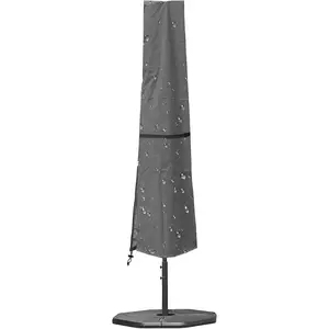 Durable Market Umbrella Cover- Parasol Cover Fits Market Umbrella 9Feet to 12 Feet, Patio Umbrella Cover, Waterproof Outdoor Market Umbrella Cover-Grey…