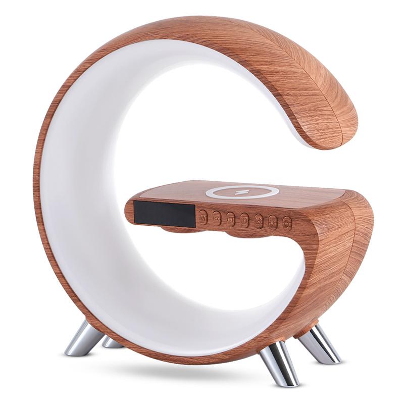 New Intelligent G Shaped LED Lamp Bluetooth Speake Wireless Charger Atmosphere Lamp App Control For Bedroom Home Decor